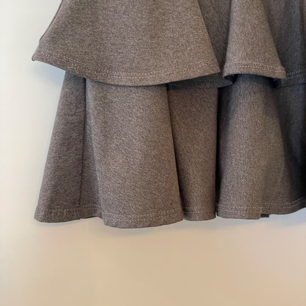Champion Youth Girls 4 Skort Skirt with Shorts Gray Athleticwear Tiered Ruffles - Picture 4 of 10